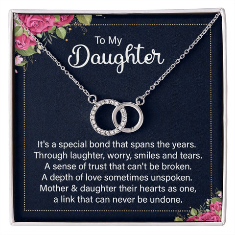 Daughter Circle Necklace - Custom Heart Design