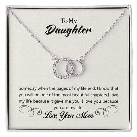 Daughter Circle Necklace - Custom Heart Design