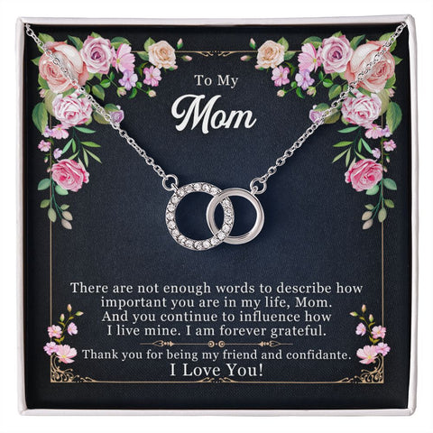 Mom Circle Necklace-Forever grateful | Custom Heart Design