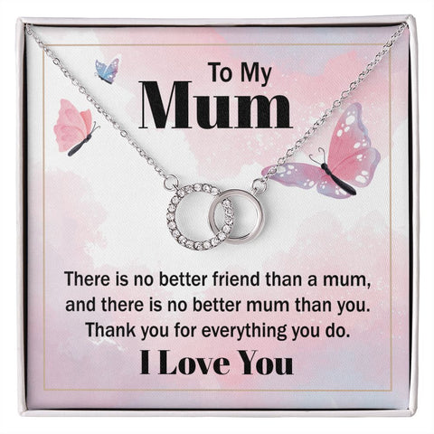 Mum Circle Necklace-There's no better friend | Custom Heart Design