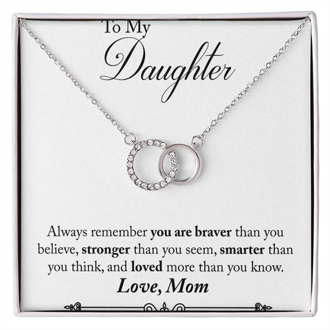 Daughter Circle Necklace - Custom Heart Design