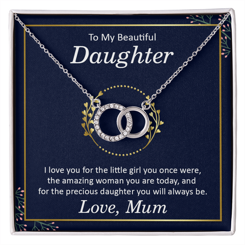 To My Daughter, Love Mum-Perfect Pair Necklace - Custom Heart Design