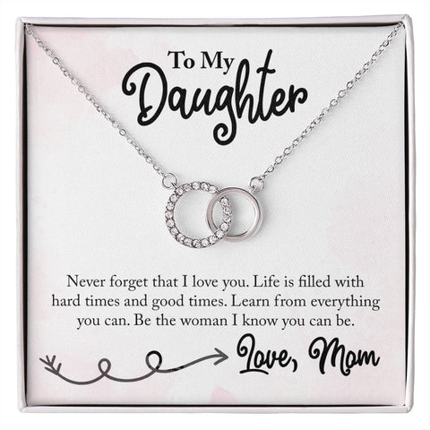Daughter Circle Necklace - Custom Heart Design