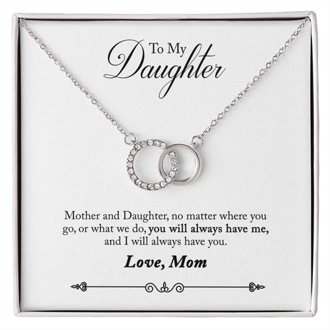 Daughter Circle Necklace - Custom Heart Design