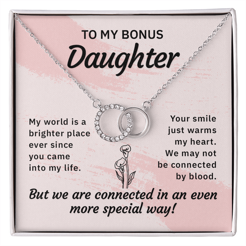Sentimental Silver Perfect Pair Necklace for Bonus Daughter