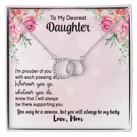 Daughter Circle Necklace | Custom Heart Design