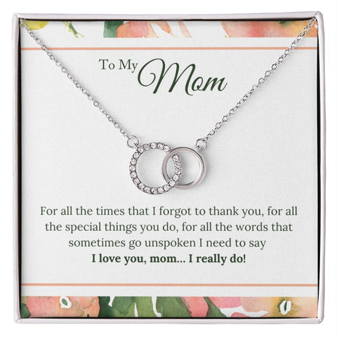 Mom Circle Necklace-For the words unspoken | Custom Heart Design