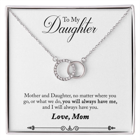Daughter Circle Necklace - Custom Heart Design