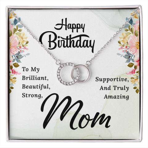 Sentimental Silver Perfect Pair Necklace for Mom