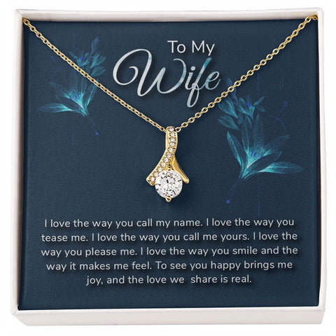 Wife Necklace, Dainty Pendant, Sentimental Necklace-I love the ways | Custom Heart Design