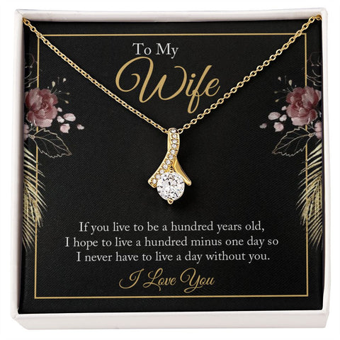 Wife Necklace, Dainty Pendant, Sentimental Necklace-No days without you | Custom Heart Design