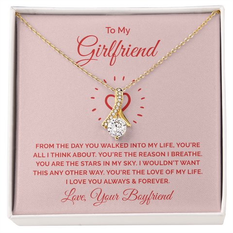 Girlfriend Silver Necklace, Dainty Necklace for Girlfriend | Custom Heart Desig