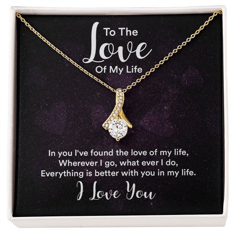 Wife Necklace, Dainty Pendant, Sentimental Necklace-Love of my life | Custom Heart Design