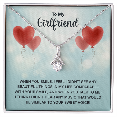 Girlfriend Silver Necklace, Dainty Gold Necklace for Girlfriend | Custom Heart Design