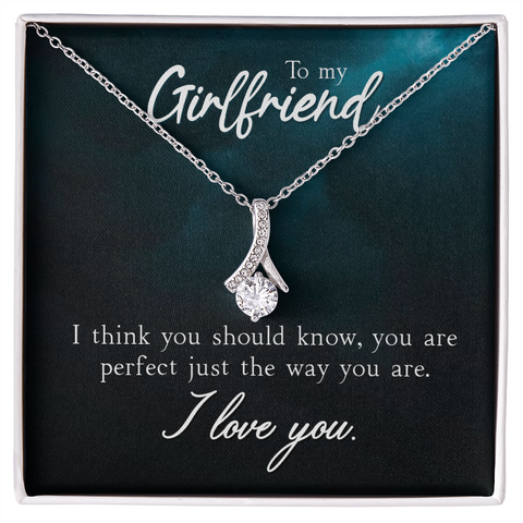 Girlfriend Silver Necklace, Dainty Necklace for Girlfriend | Custom Heart Design