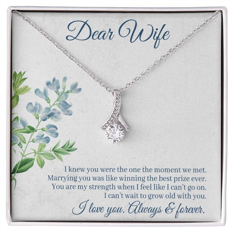 Wife Necklace, Dainty Pendant, Sentimental Necklace-You're the best prize | Custom Heart Design