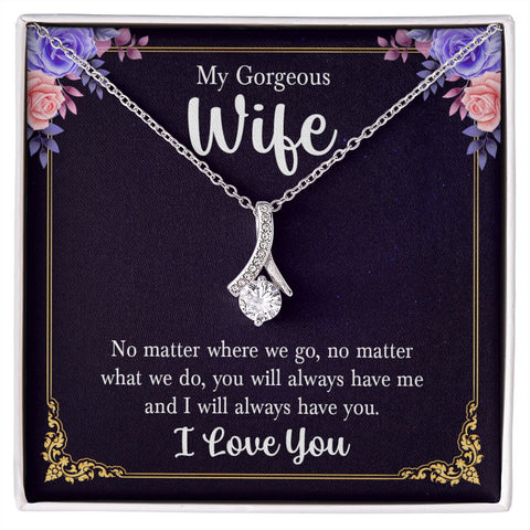 Wife Necklace, Dainty Pendant, Sentimental Necklace-You will always have me | Custom Heart Design
