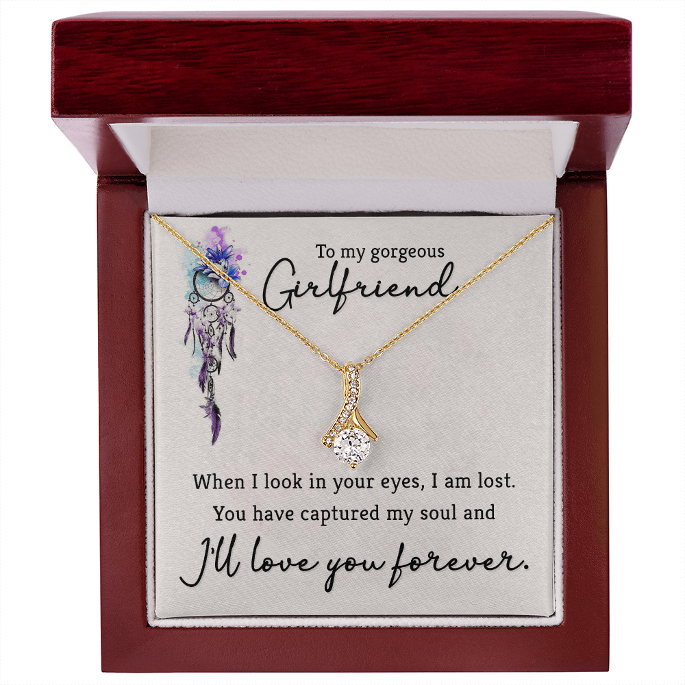 Girlfriend Silver Necklace, Dainty Gold Necklace for Girlfriend | Custom Heart Design