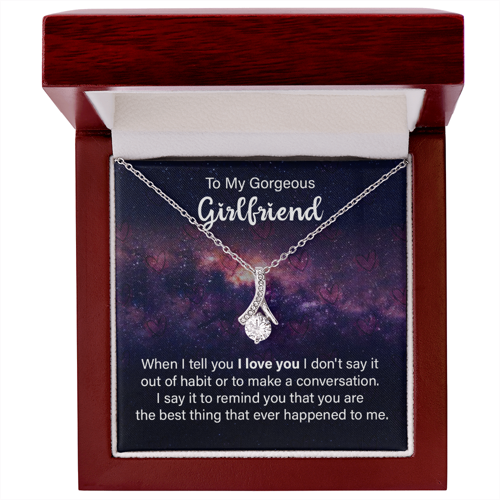 Girlfriend Silver Necklace, Dainty Gold Necklace for Girlfriend | Custom Heart Design