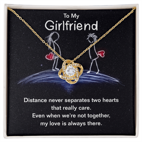 Girlfriend Jewelry, Love Knot Necklace for Girlfriend | Custom Heart Design