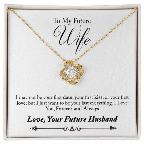 Wife Necklace, Love Knot Necklace for Future Wife | Custom Heart Design