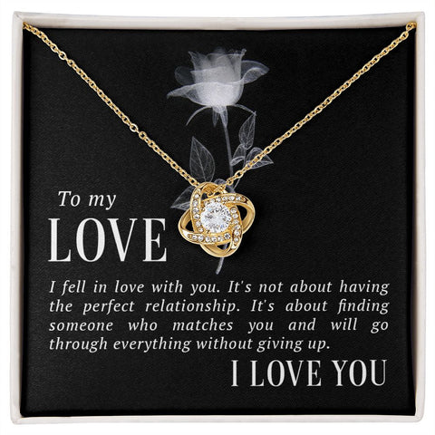 Wife Necklace, Love Knot Silver Necklace, To My Love Necklace | Custom Heart Design