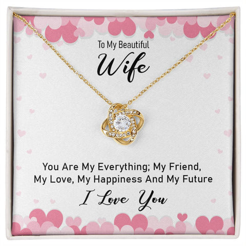 Wife Necklace, Love Knot Necklace, Sentimental Necklace for Wife | Custom Heart Design