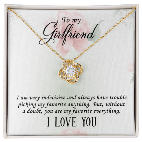 Girlfriend Jewelry, Love Knot Necklace for Girlfriend | Custom Heart Design