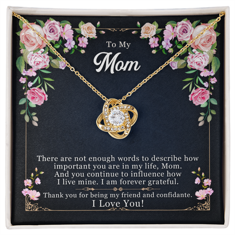 Mom Jewelry, Love Knot Necklace for Mom, Necklace for Mom | Custom Heart Design
