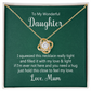 To my wonderful daughter - I squeezed this necklace Daughter Necklace, Love Knot Necklace for Daughter, Necklace for Daughter, Daughter Pendant - Custom Heart Design