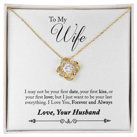 Wife Necklace, Love Knot Necklace, Necklace for Wife | Custom Heart Design