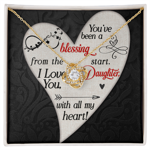 Daughter Necklace, Love Knot Necklace, Sentimental Necklace for Daughter | Custom Heart Design