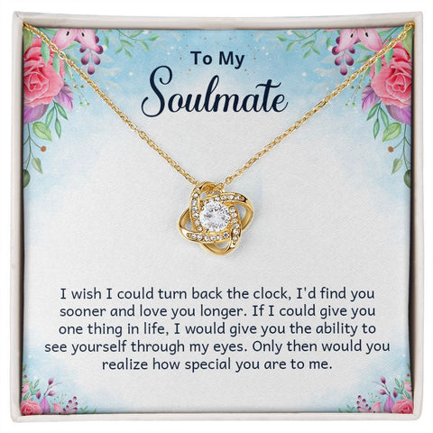 Wife Necklace, Love Knot Necklace for Wife, Necklace for Soulmate | Custom Heart Design
