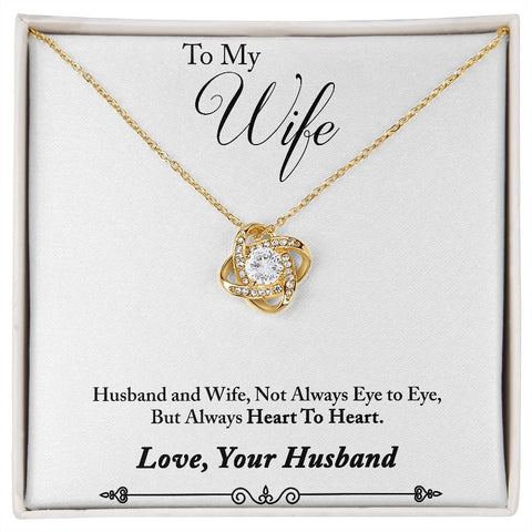Wife Necklace, Love Knot Necklace, Necklace for Wife | Custom Heart Design