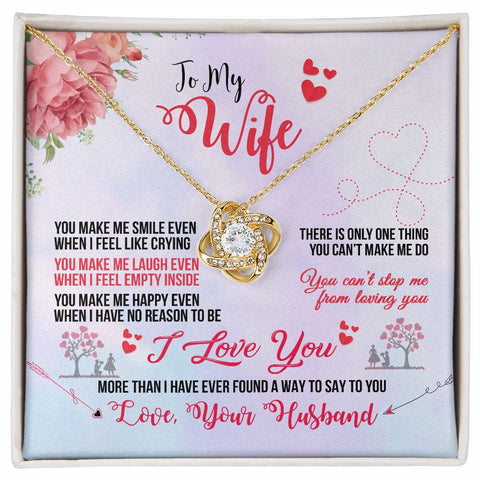 Wife Necklace, Love Knot Necklace, Necklace for Wife | Custom Heart Design