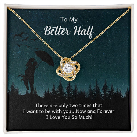 Wife Necklace, Love Knot Necklace, Sentimental Necklace for Beter Half | Custom Heart Design