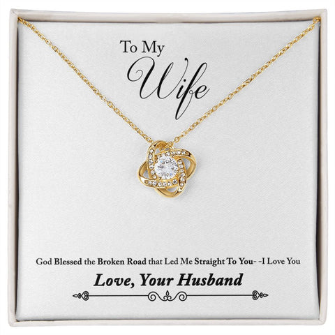 Wife Necklace, Love Knot Necklace, Necklace for Wife | Custom Heart Design