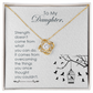 Daughter Necklace, Love Knot Necklace for Daughter, Necklace for Daughter, Daughter Pendant | Custom Heart Design
