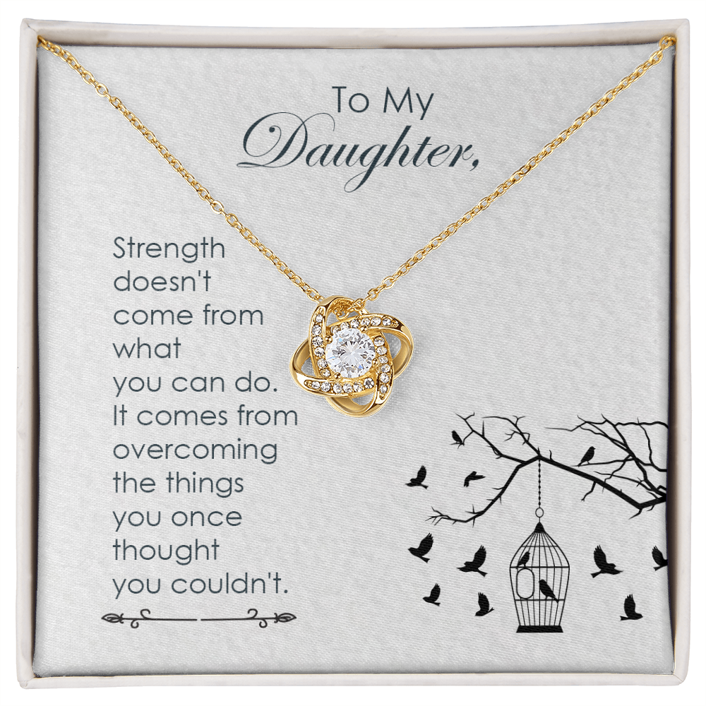 Daughter Necklace, Love Knot Necklace for Daughter, Necklace for Daughter, Daughter Pendant | Custom Heart Design