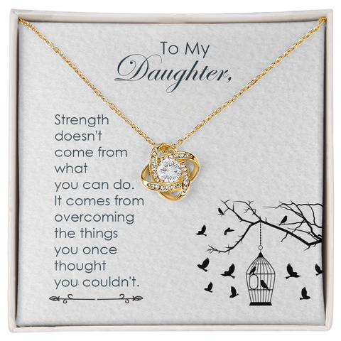 Daughter Necklace, Love Knot Necklace for Daughter, Necklace for Daughter, Daughter Pendant | Custom Heart Design