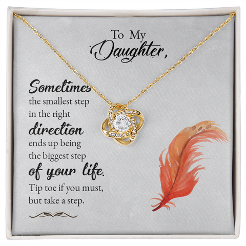 Daughter Necklace, Love Knot Necklace for Daughter, Necklace for Daughter, Daughter Pendant | Custom Heart Design