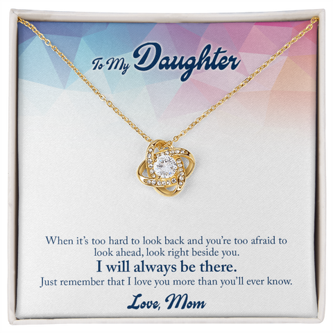 Daughter Necklace, Love Knot Necklace for Daughter, Necklace for Daughter from Mom, Daughter Pendant | Custom Heart Design