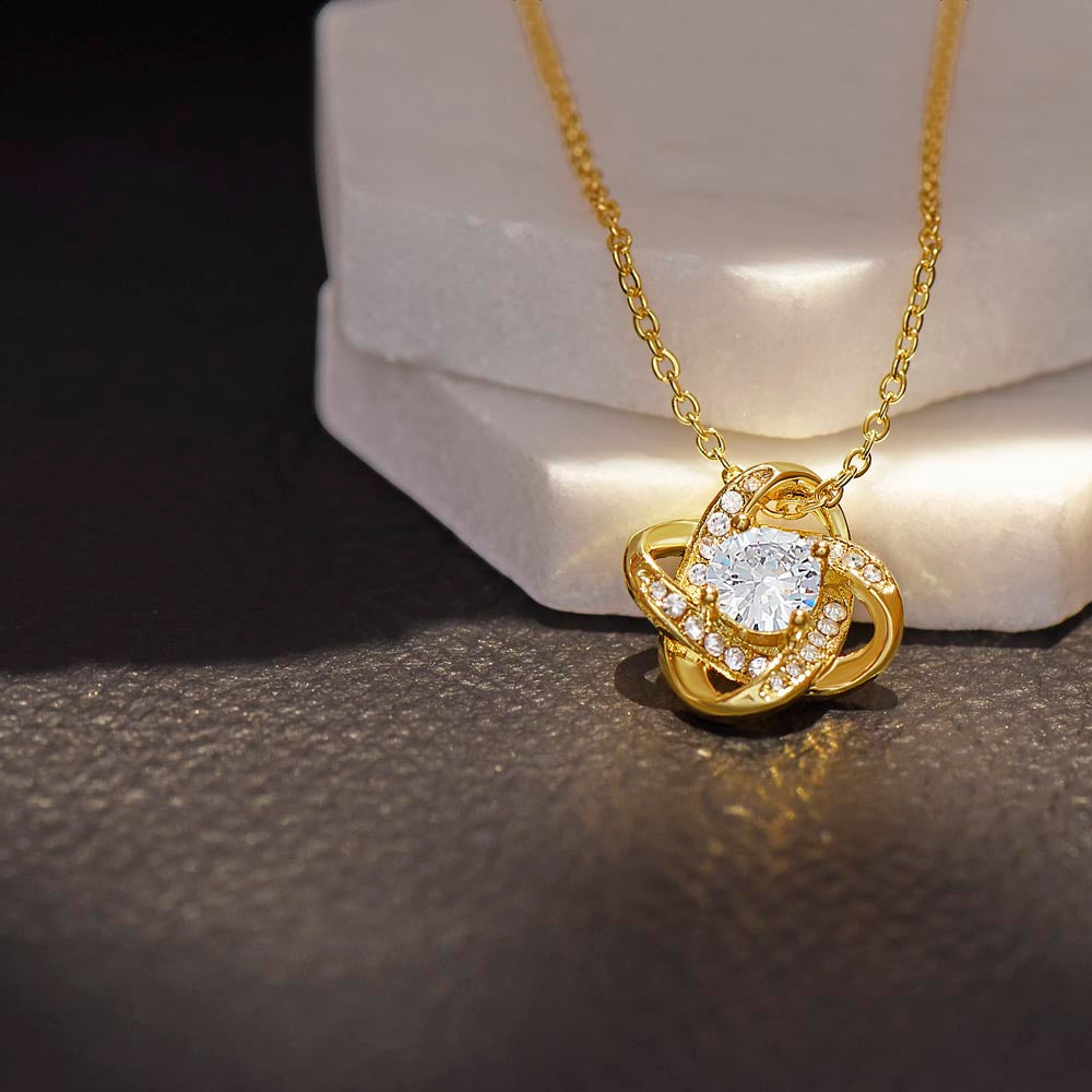 Daughter Necklace, Love Knot Necklace, Necklace for Daughter from Mom, Daughter Pendant