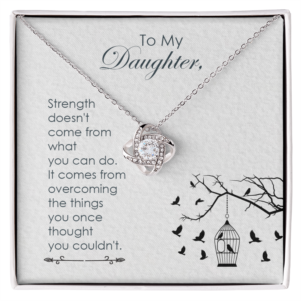 Daughter Necklace, Love Knot Necklace for Daughter, Necklace for Daughter, Daughter Pendant | Custom Heart Design