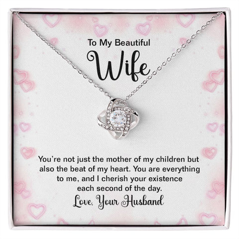 Wife Necklace, Love Knot Necklace, Sentimental Necklace for Wife | Custom Heart Design