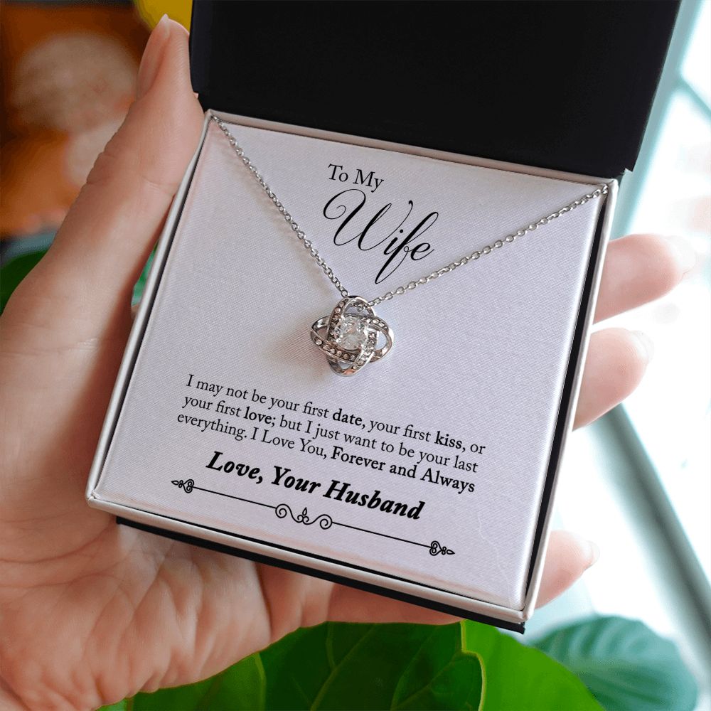 Wife Necklace, Love Knot Necklace, Necklace for Wife | Custom Heart Design