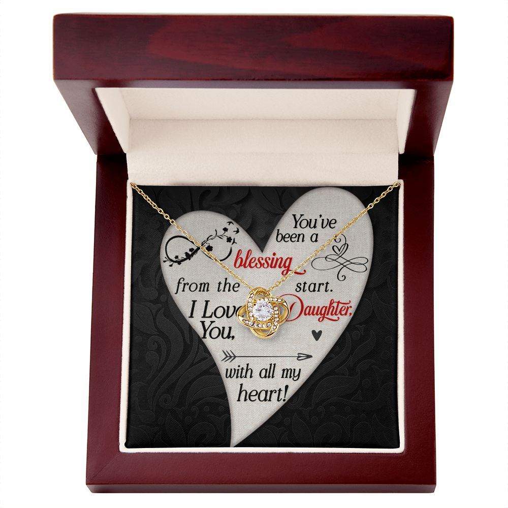 You’ve been a blessing from Daughter Necklace, Love Knot Necklace for Daughter, Necklace for Daughter, Daughter Pendant - Custom Heart Design