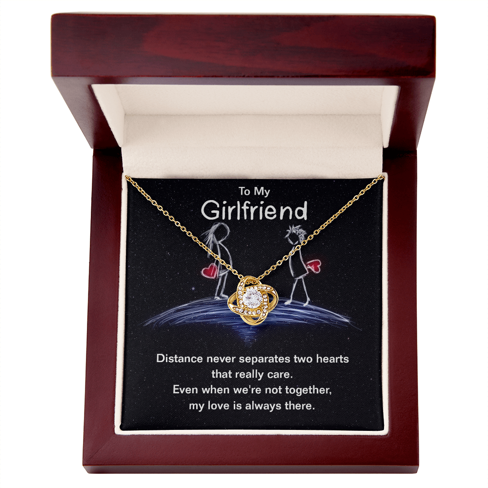 Girlfriend Jewelry, Love Knot Necklace for Girlfriend | Custom Heart Design