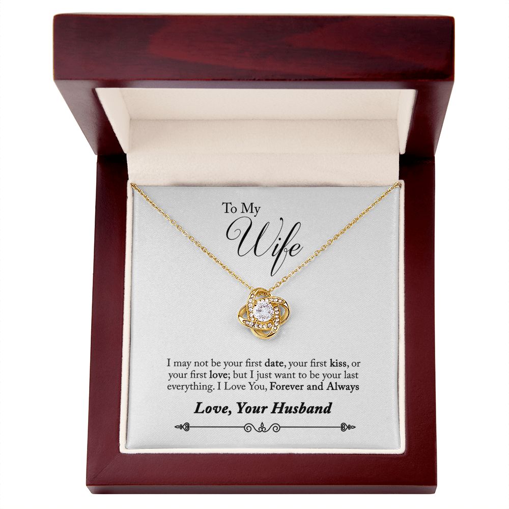 Wife Necklace, Love Knot Necklace, Necklace for Wife | Custom Heart Design