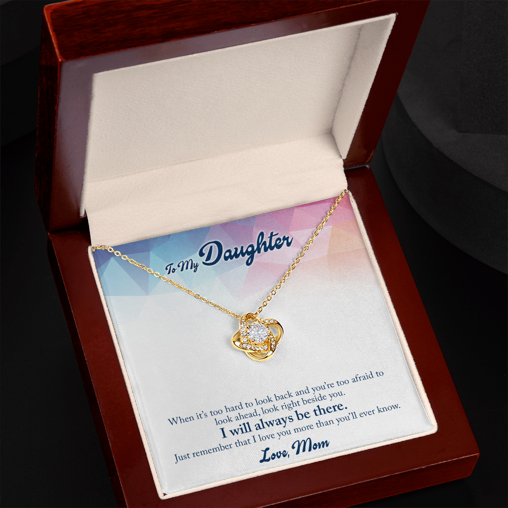 Daughter Necklace, Love Knot Necklace for Daughter, Necklace for Daughter from Mom, Daughter Pendant | Custom Heart Design